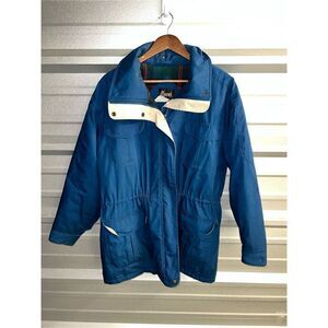 Vintage Blue Mariel Flannel Lined Winter Coat Size L